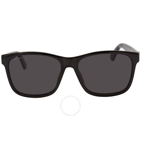 Gucci Grey Rectangular Men's Sunglasses GG0746S 001 57